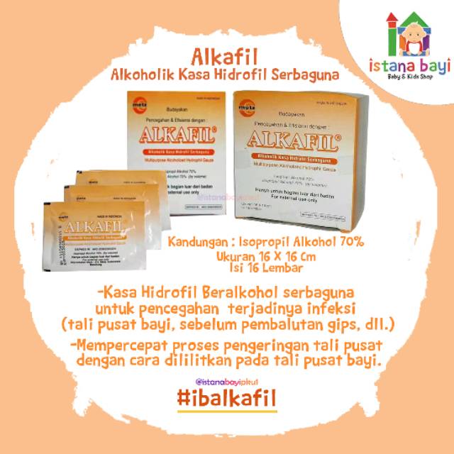 ALKAFIL alkoholik kasa hidrofil serbaguna 1 Pack isi 16