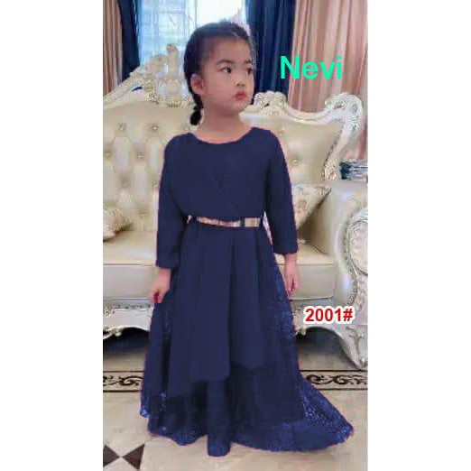 2001# ANAK dres anak terbaru muslim pesta ( DAPAT BELT BESI ANAK ) Fashion Dress Anak Muslim/ +FREE BELT BESI