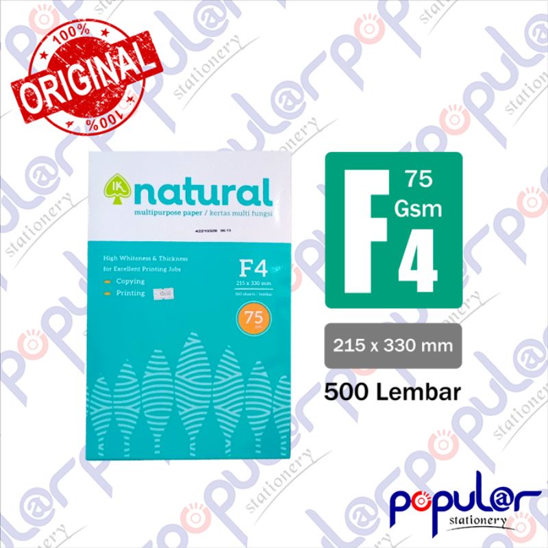 

Kertas HVS Natural F4 75