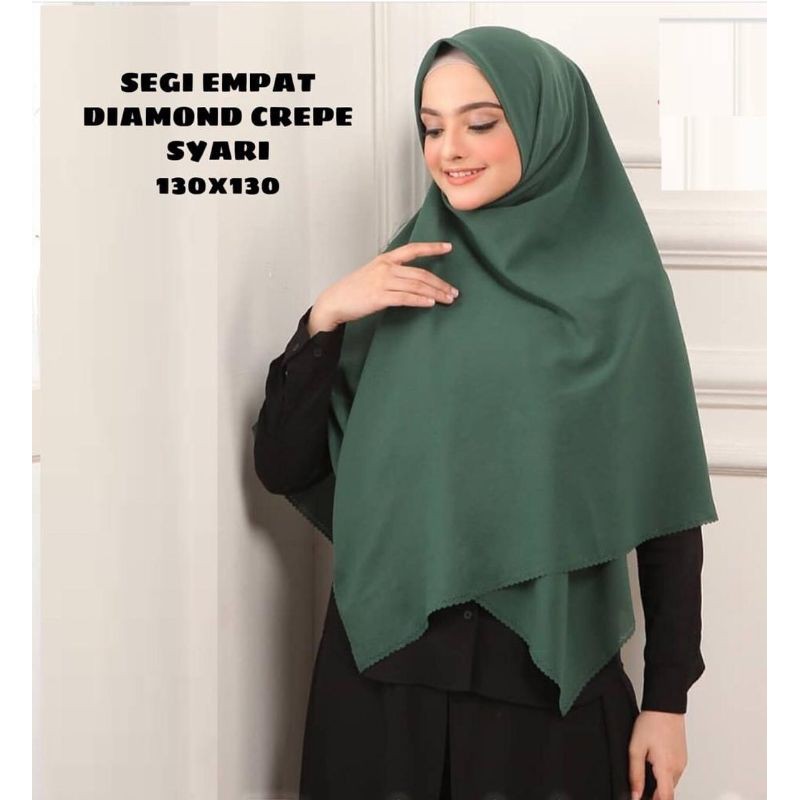 Hijab Segi Empat SYAR'I LC DIAMOND 130X130 ORI BY AZARA