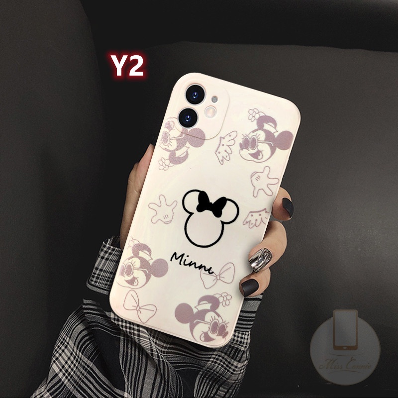 Iphone11 SE 2020 Soft Case Untuk Pecinta Iphone6 6S 7 8 Plus iPhone 11 12 14 13 Pro Max XR X XS Max Disney Mickey Minnie Couple Phone Case