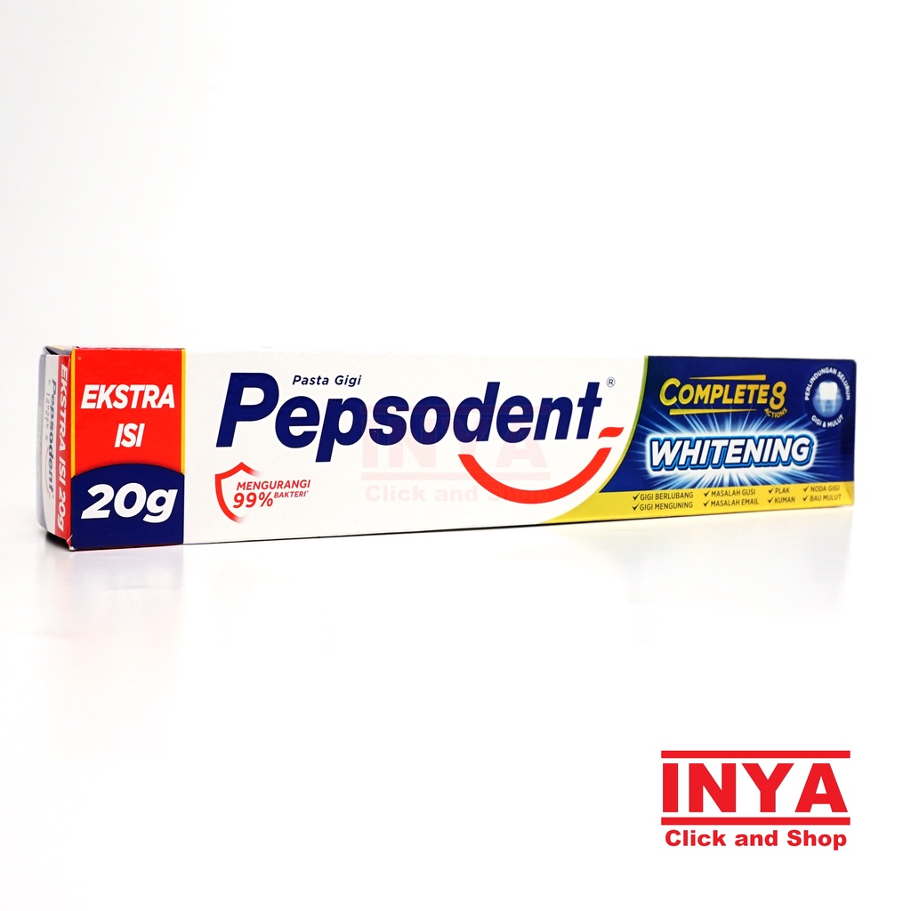 PEPSODENT COMPLETE 8 WHITENING TOOTHPASTE 190gr - Pasta Gigi - Odol