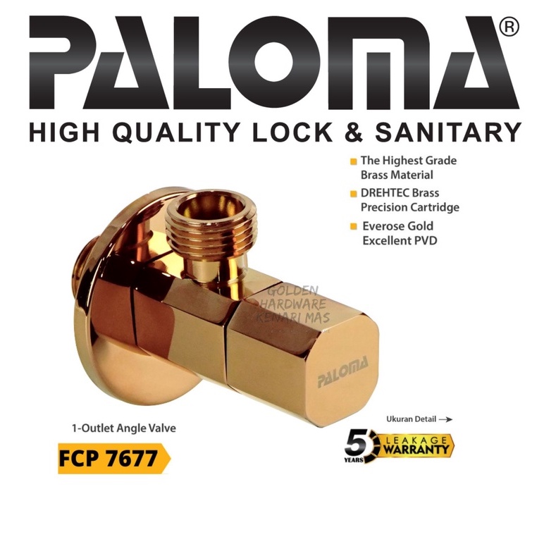 Jual Paloma Fcp Keran Stop Toilet Wc Jet Shower Tembok Kran Air