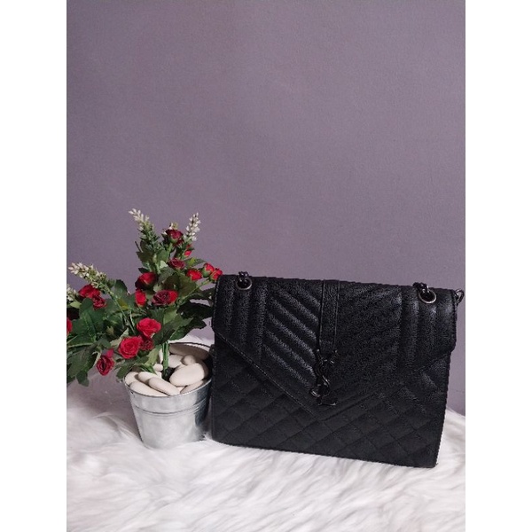 Sling Bag/Tas Wanita Kekinian/YSL Croco Rantai Import Premium