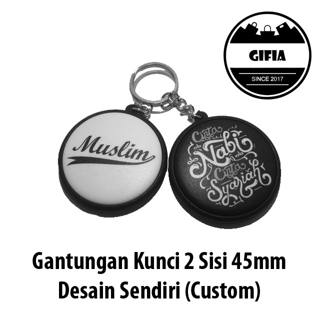  Gantungan  Kunci  2 sisi Custom 45mm Pin Gantungan  Kunci  