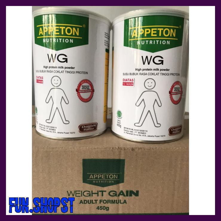 

APPETON WEIGHT GAIN SUSU UNTUK GEMUK RASA COKELAT (DEWASA) - 450 GRAM