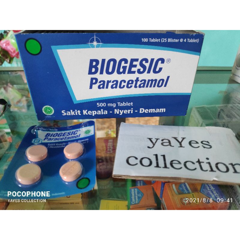 Paracetamol Biogesic Exp 2025 Obat Menurunkan panas Demam dewasa Sakit Kepala Gigi Nyeri