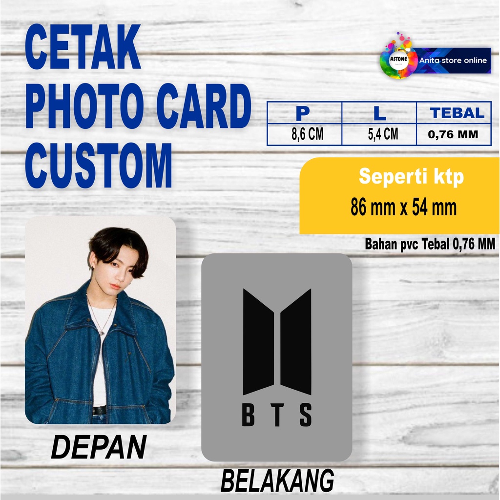 ASTONE Photocard Custom Suka-suka / Photocard BTS / Photocard NCT / Photocard Kpop / Photocard Black