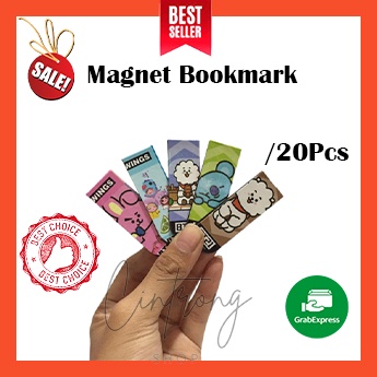 

Pembatas Buku Magnet BTS BT21 KPOP/ 1 Lembar 20 Pcs / Bookmark Magnet BTS BT21 / Pembatas Buku BT21