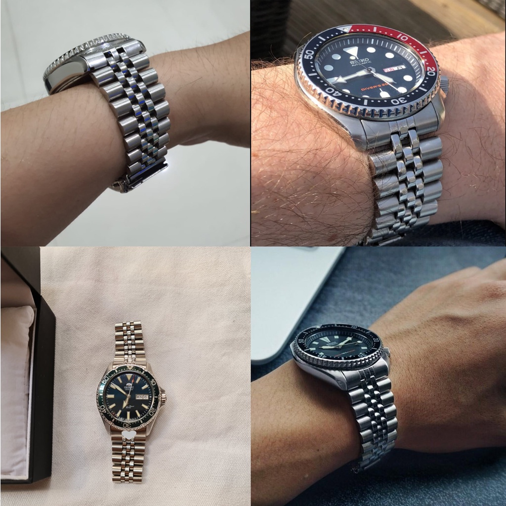 Jubilee STRAP Rantai Jam Tangan Seiko Orient Kamasu 22mm SKX 007 009 Oyster Watch Tali Stainless Steel Rante