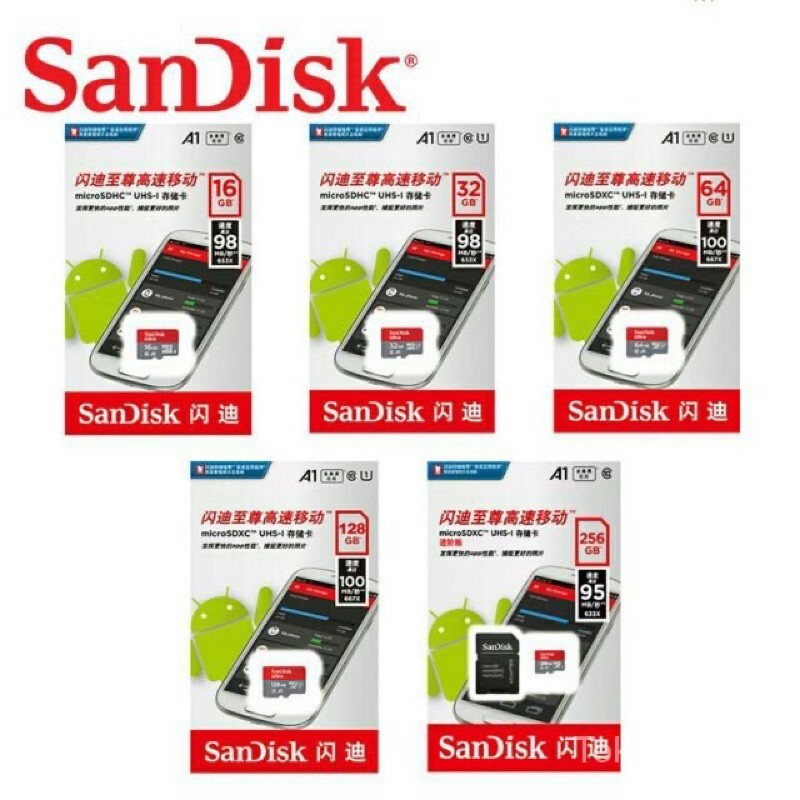 100% ORIGINAL sandisk memory card 8,16,32,64,128,258GB class 10 SD card