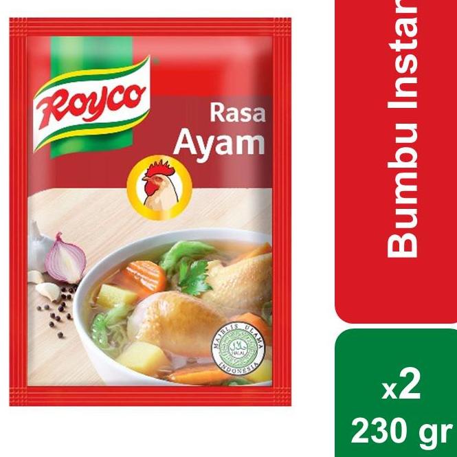 

⚡9.9⚡ Royco Bumbu Penyedap Makanan Rasa Kaldu Ayam 230G x 2 Pcs