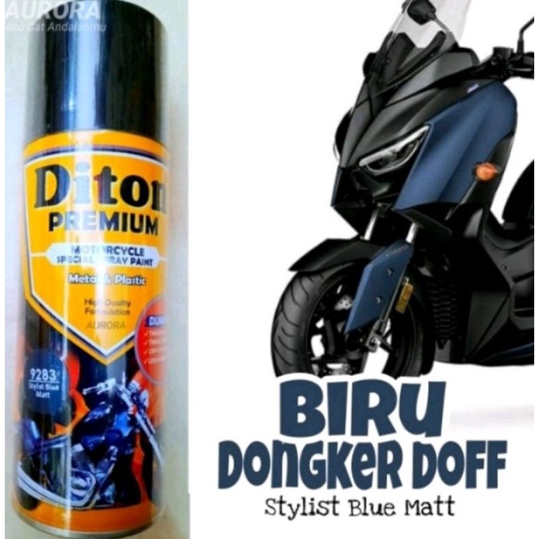 Cat Pilok Pylox 9283 DITON Premium Stylist Blue Matt Biru Dongker Dop Aerosol Otomotif Mobil Sepeda 