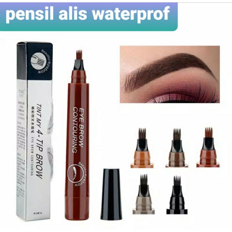 SUAKE  ANTI AIR DAN TAHAN LAMA  PENSIL ALIS TINT MY 4 TIP WATERPROOF EYEBROW  CETAR - NyuMil Store