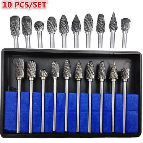 Mata Bor Tuner 10Pcs Mini Grinder Set Shank 3Mm Tungsten Carbide Dhtron92 Kualitas Baik