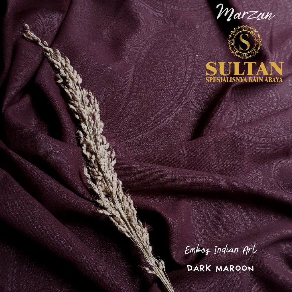 50CM EMBOS INDIAN ART MARZAN DARK MAROON KAIN SULTAN