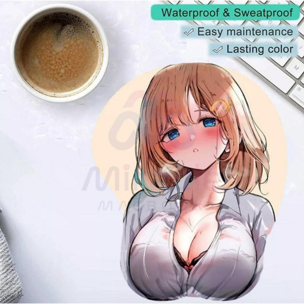 Mouse Pergelangan Tangan/ Mouse Pad Ergonomic 3D Breast Silikon Wrist Rest/ Anime Sexy