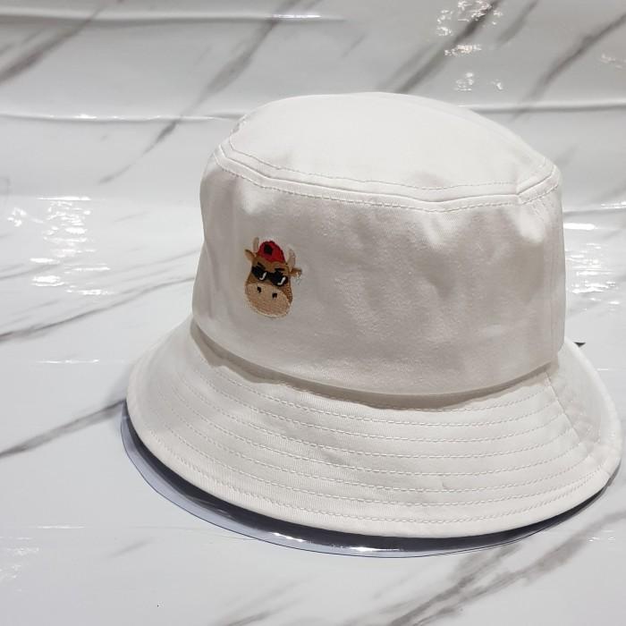Bucket Hat Topi Bucket Hat Mlb Bull Embroidered Logo Import