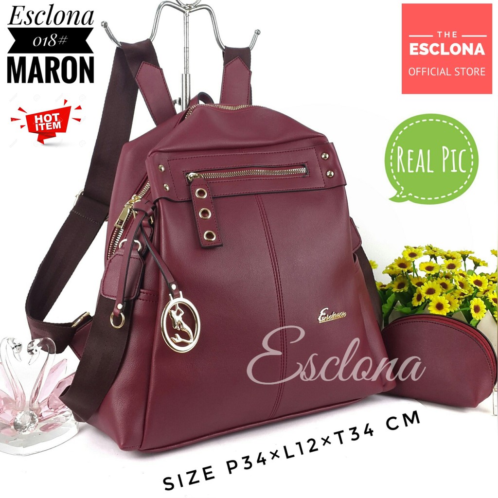 Tas Ransel Wanita Import Batam Bag Backpack Gendong Women 018 Selempang Cewek Branded Cantik Grosir Fashion Murah Handbag Original Besar Laptop Kantor Kerja Kuliah Premium Super Populer Terbaru Terlaris Hobo Gadis Traver Dewasa Santai Berpergian Camping