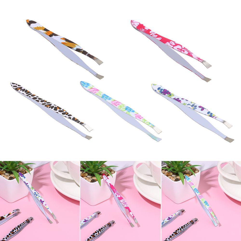 R-flower Pinset Alis Portable Profesional Serbaguna Stainless Steel Jenggot Alat Klip Ekstensi Bulu Mata