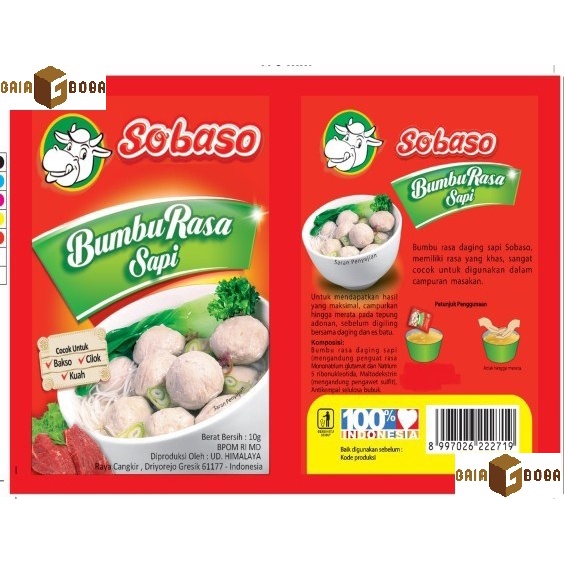 Sobaso - Bumbu Rasa Sapi - Beef Powder 10 gram