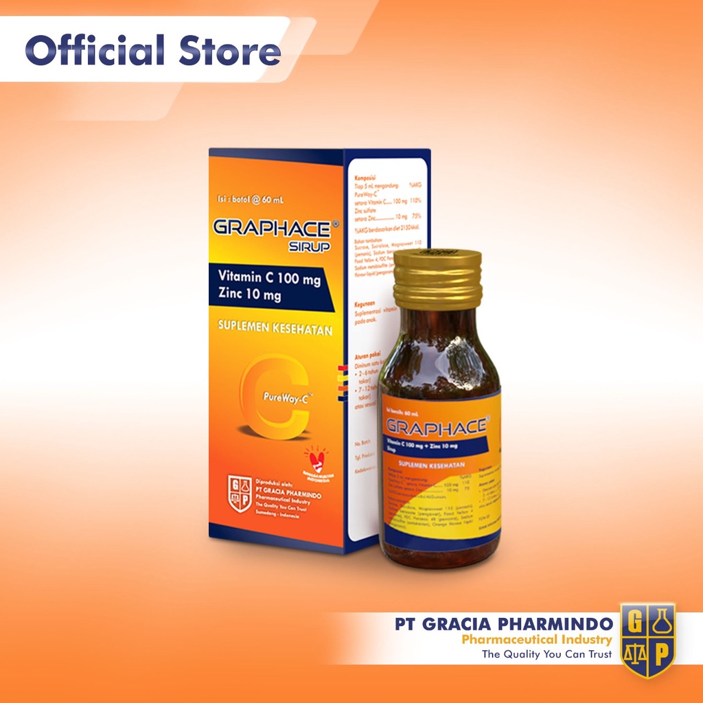 Graphace - Vitamin C Sirup + Zinc - Vitamin C Anak - Vitamin Anak