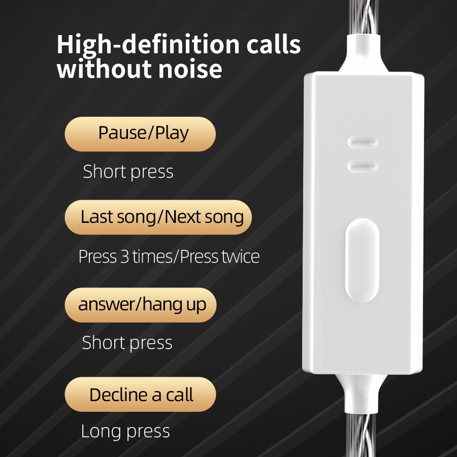 Cca Cra Earphone In Ear Hifi Dengan Fitur Noice Canceling Untuk Gamer