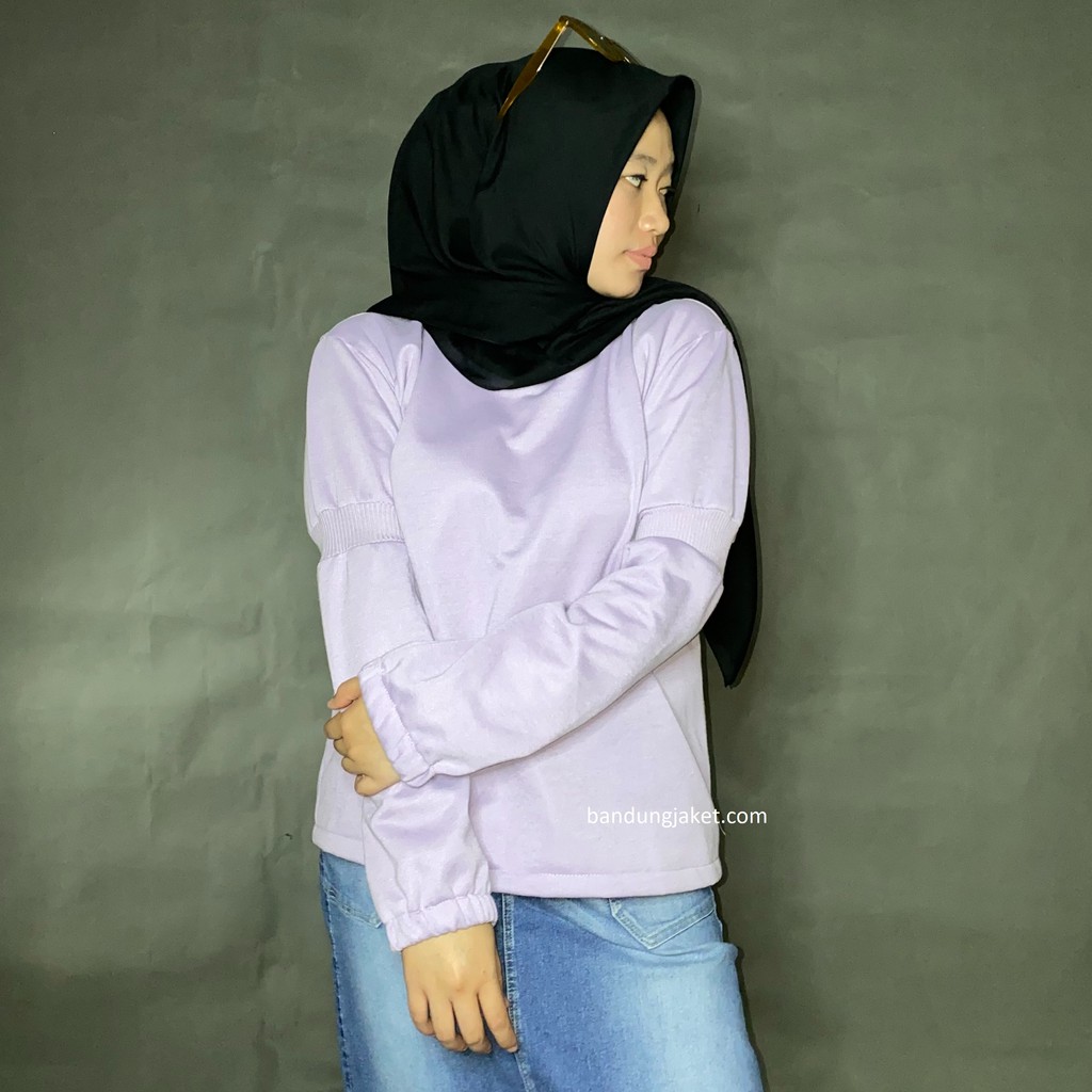 BASIC WRINKLE Rib SWEATER II Sweater Kerut Rib Wanita Zarra Terbaru