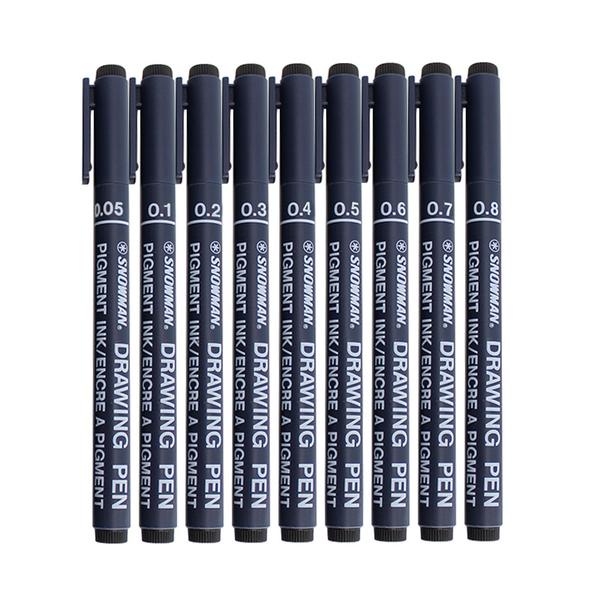 DRAWING PEN SNOWMAN 0.05 0.1 0.2 0.3 0.4 0.5 0.6 0.7 0.8 1.0 KALIGRAFI CALLIGRAPHY BRUSH WATERPROOF 