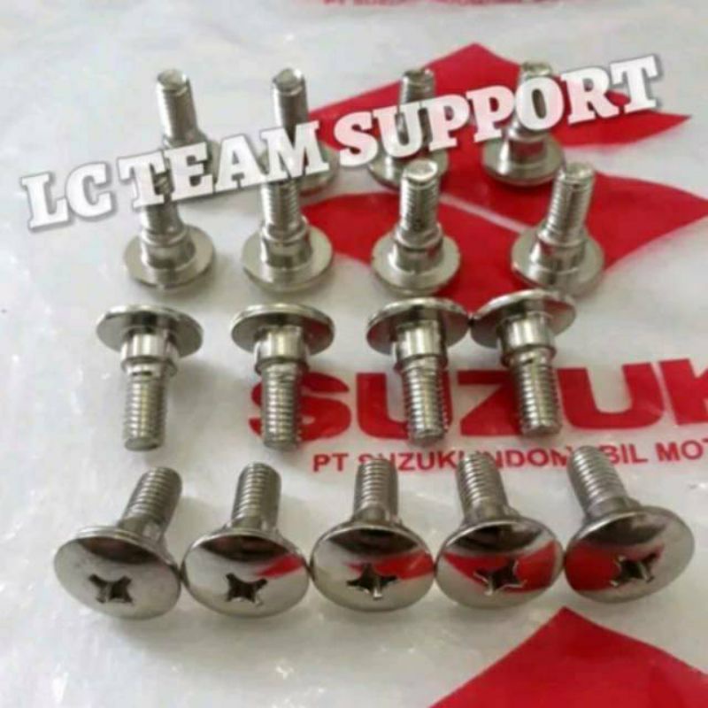 Baut body satria fu supra dll chrome stainlis ORIGINAL