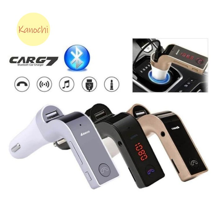 CAR G7 MODULATOR FM Bluetooth music receiver Charger Mobil AUX MP3 USB