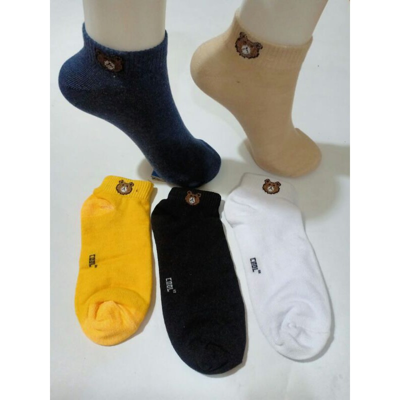 3 PASANG KAOS KAKI PENDEK MOTIF (pria, wanita)