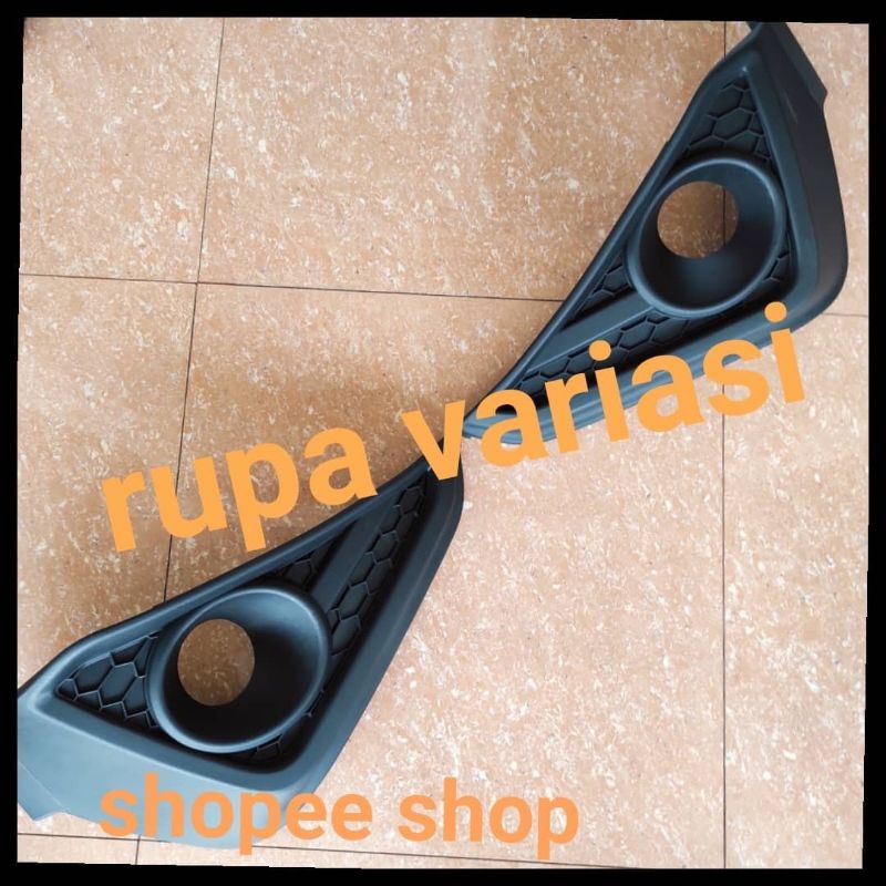 cover ring foglamp bumper toyota all new Rush 2018 2019 2020 2021 warna hitam doff trd terios