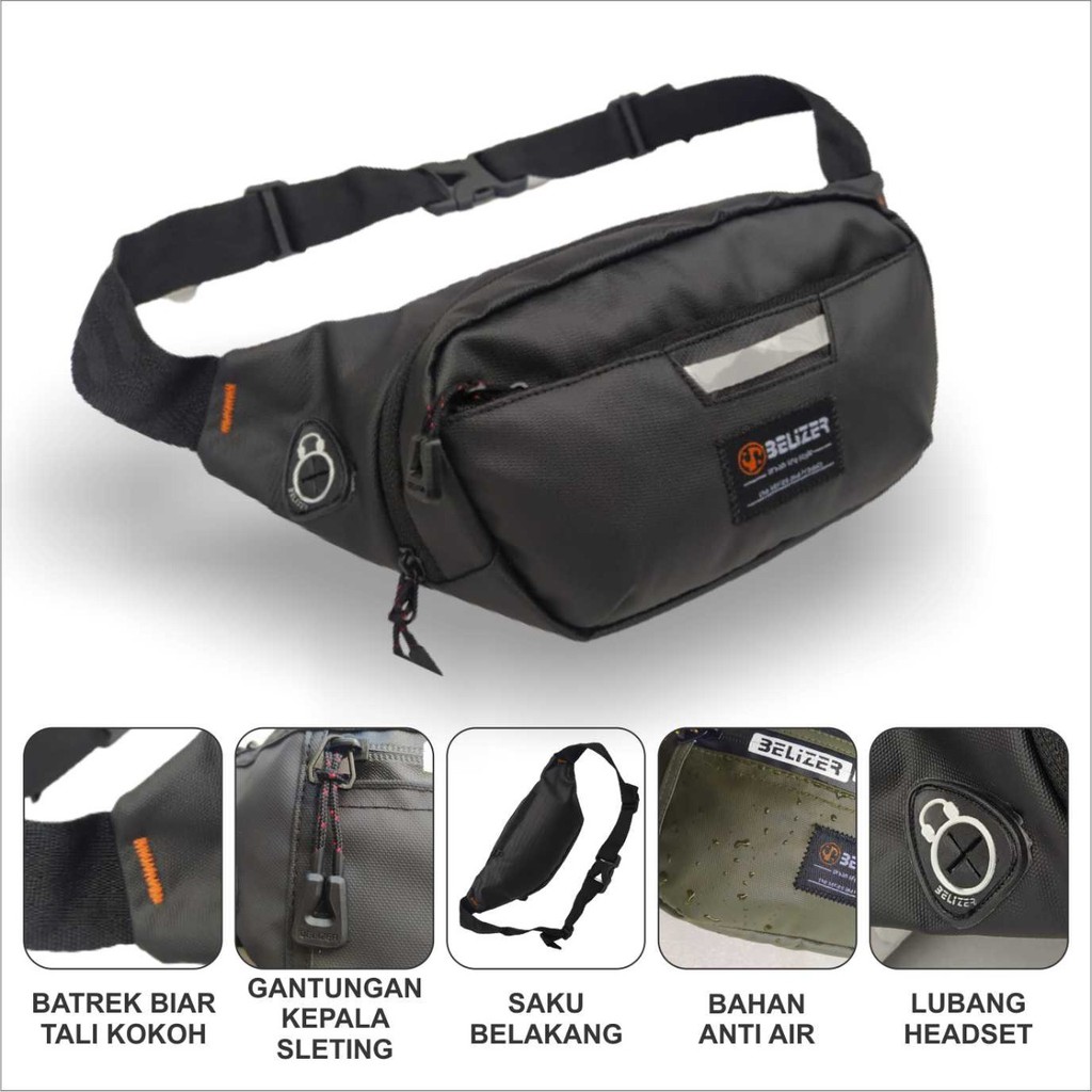 Tas pinggang 07/slempang pria/wanita combinasi+masker/tas belizer/tas bahu