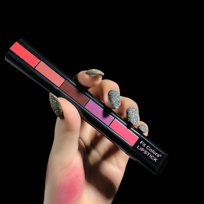 Creative FIT COLORS Original Palette Lipstik Matte Moisturizing 5 In 1 Waterproof