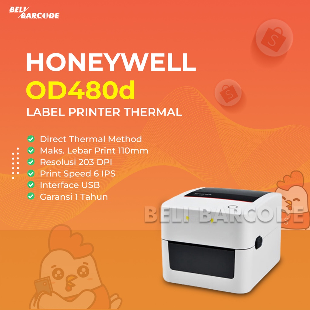 HONEYWELL OD480d Thermal Label Printer Barcode