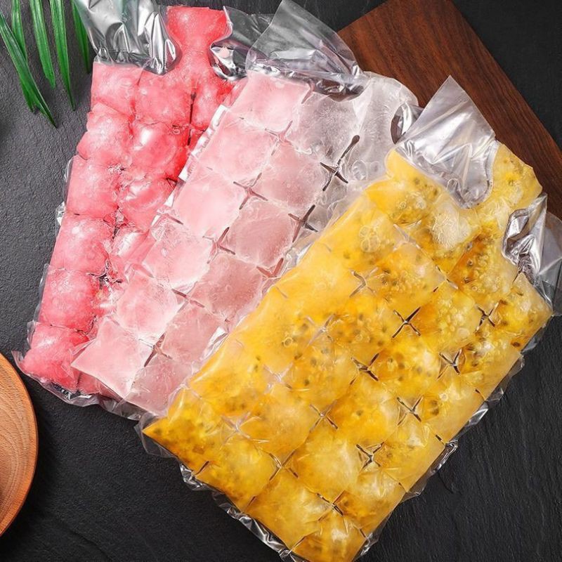 Plastik es batu - plastik ice cube - cetakan es batu pudding buah jus - ice maker