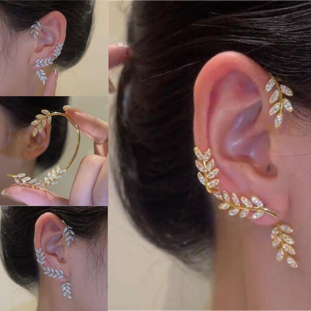 Preva Daun Ear Wrap Telinga Hadiah Fashion Wanita Pria Perhiasan Tragus Earrings