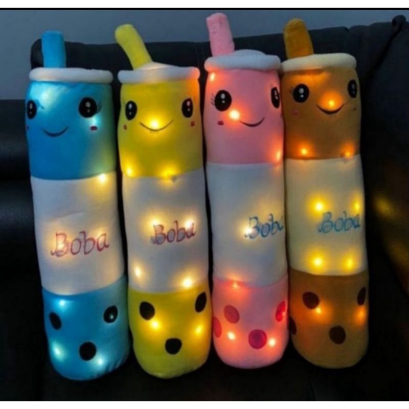 Boneka BOBA GULING LED nyala 60 cm bahan lembut murah SNI