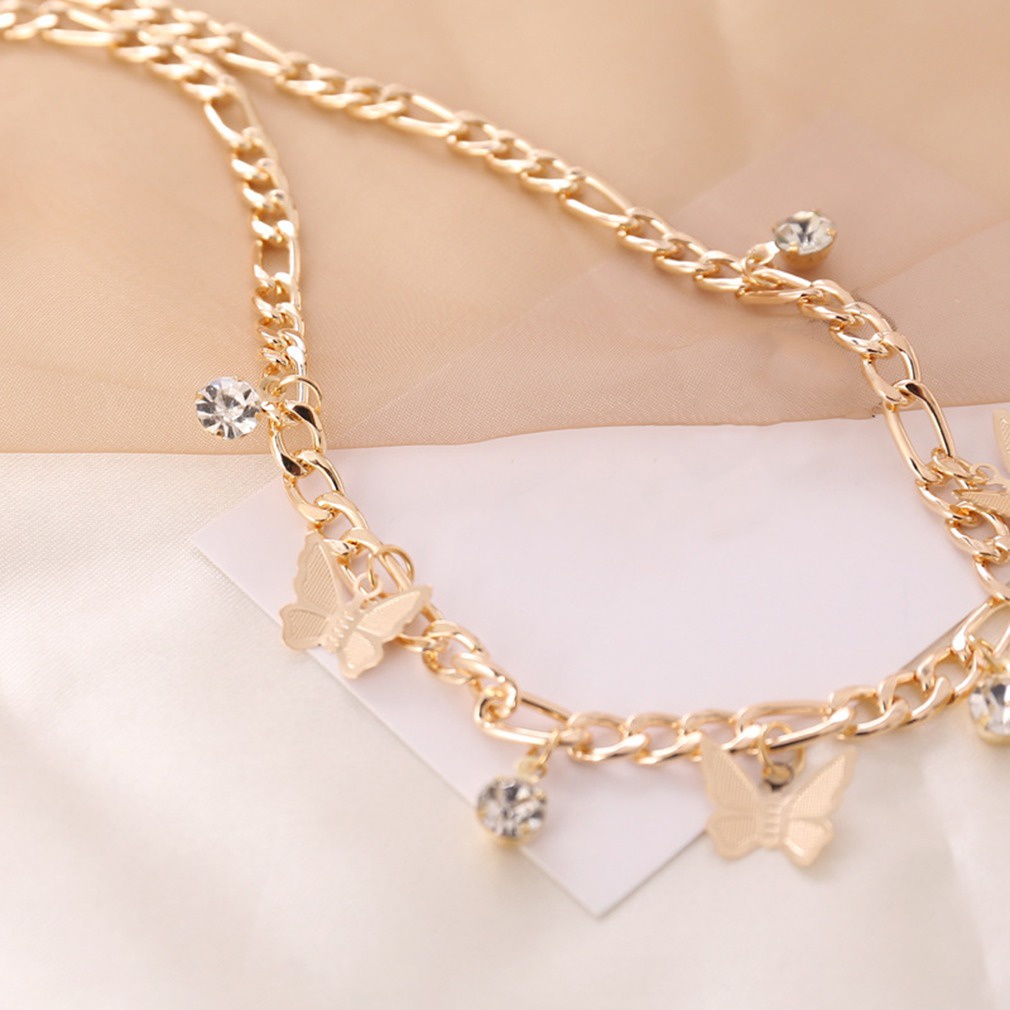 AZ244 Kalung Kupu Emas Kalung Wanita Liontin Aksesoris Fashion