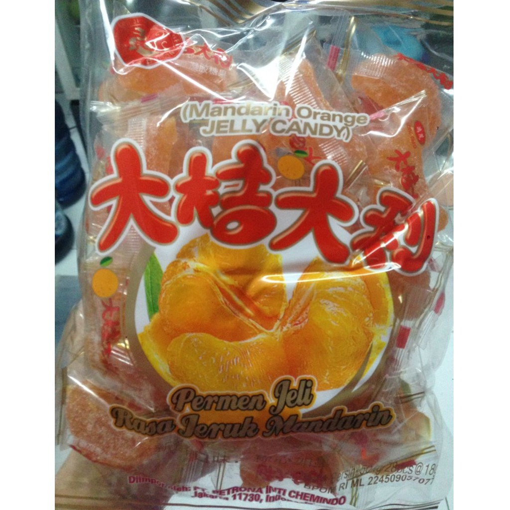 

Chen Liang Ji Mandarin Orange Jelly Candy Hong Mao 504 Gr Permen Snack Imlek Jeli Rasa Jeruk China