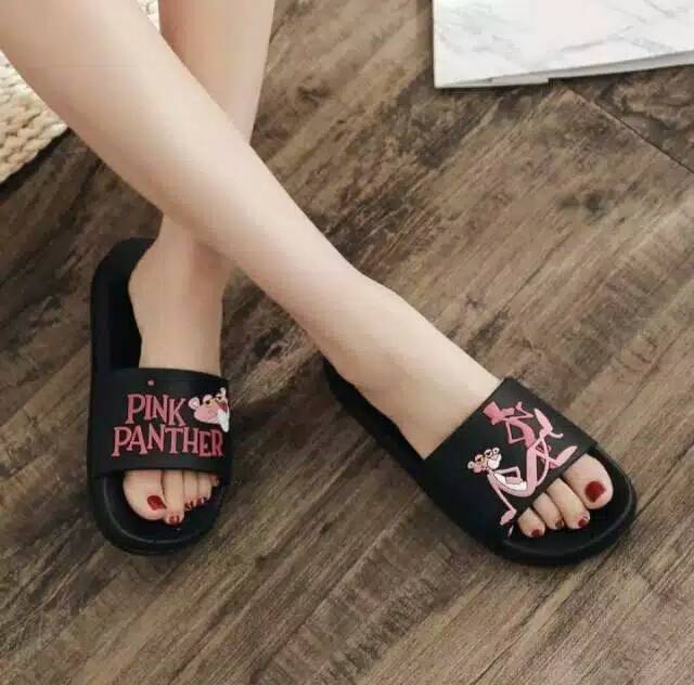 Sandal karakter pink panther karet timbul semi import