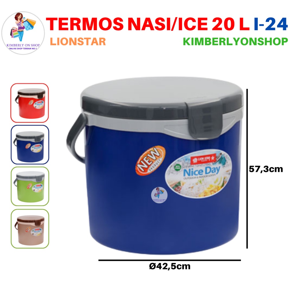 Rice Ice Bucket Hanami Termos Nasi Es 20 Liter I 24 Lion Star