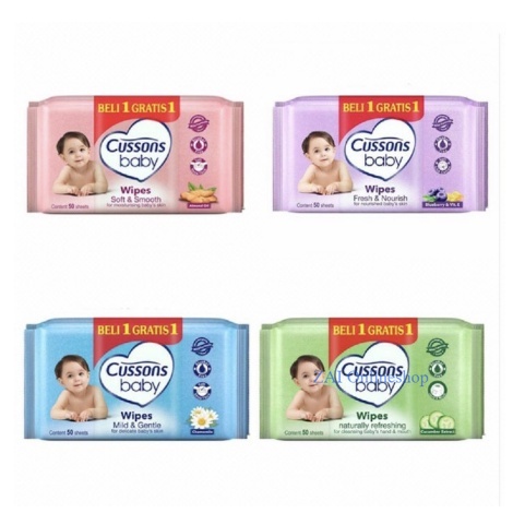 CUSSONS BABY WIPES Cusson Baby Wipes - Tissue Basah Bayi BUY 1 GET 1