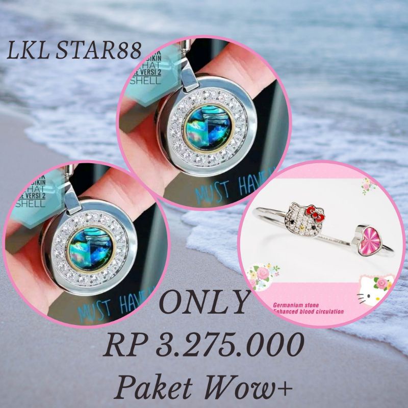 Paket Pendant LSW SHELL2 (2Pcs) +  Bangle Hello Kitty ORIGINAL MCI