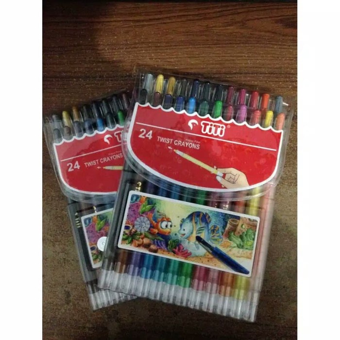 

Terbatas Crayon Titi Putar 24 Warna Bagus