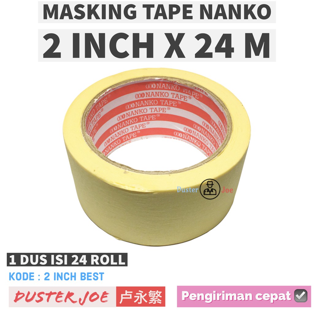 

Masking Tape Nanko 48mm 2 inch 24 M BEST Lakban kertas PER 1 ROL