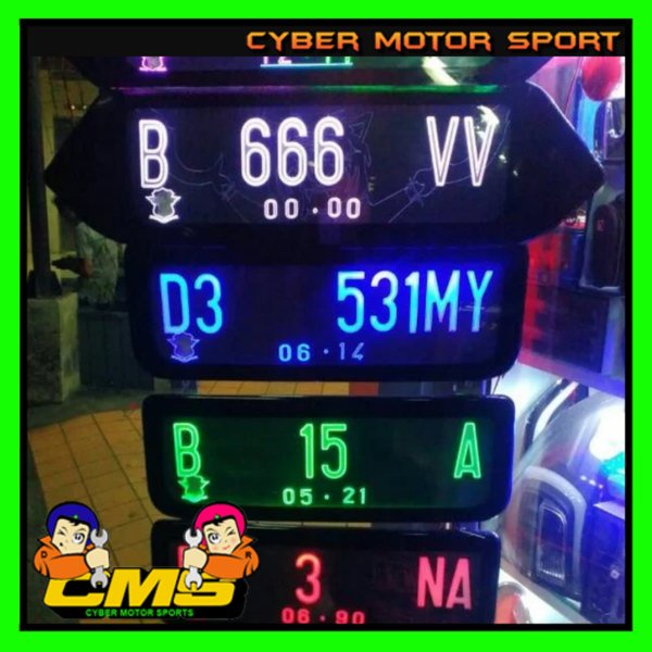 Ori Custom Plat nomor lampu led Pajero sport full frame depan dan