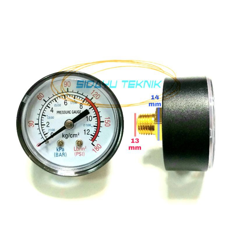 Pressure Gauge Kompresor Angin Listrik