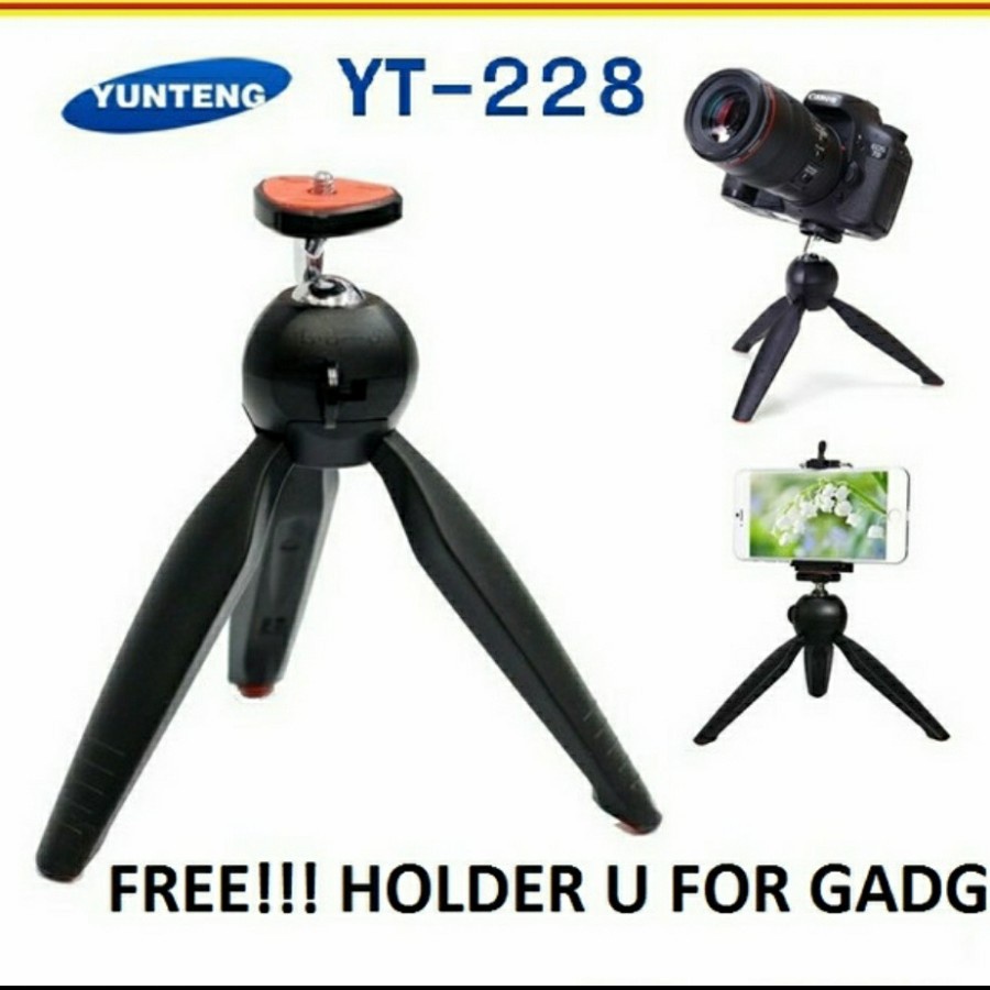 TRIPOD MINI - TRIPOD YUNTENG MINI YT-228 PLUS HOLDER U - SC